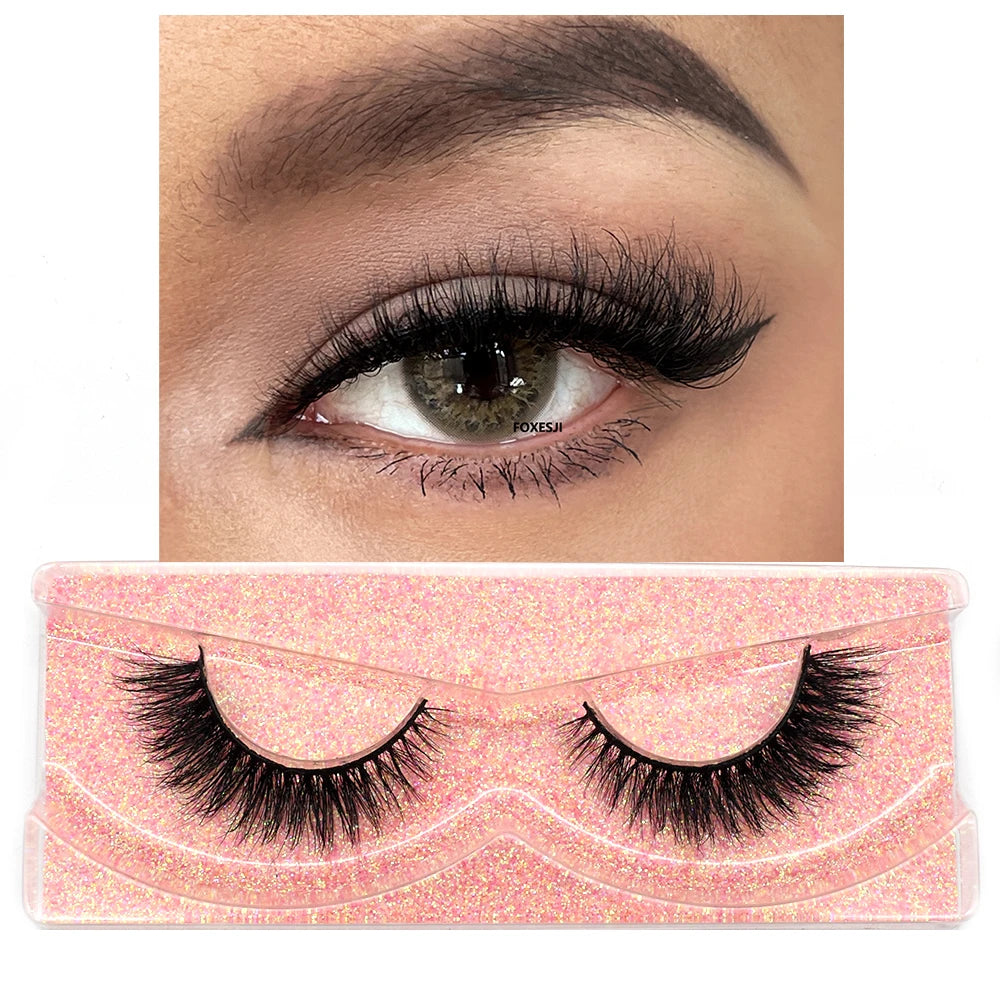 3D Mink Lashes – Fluffy Crisscross Wispy Strip Lashes 10 Soft Box