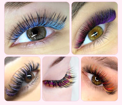 Colored Classic Eyelash Extensions – Soft, Natural & High-Quality Lashes