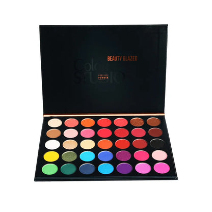 Beauty Glazed 35-Color Eyeshadow Palette – Matte, Shimmer & Glitter Shades