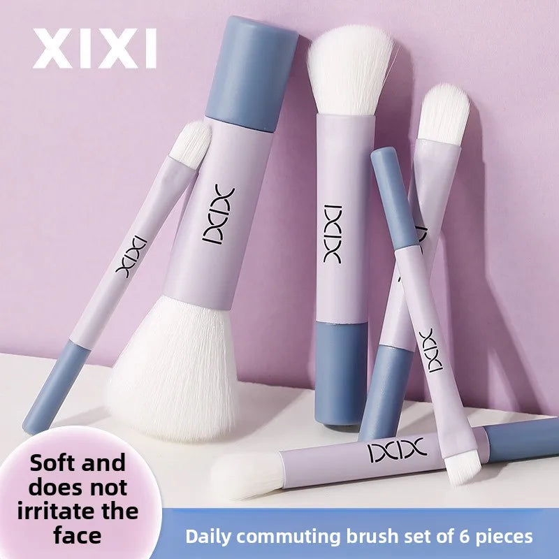 6-Piece Portable Mini Makeup Brush Set
