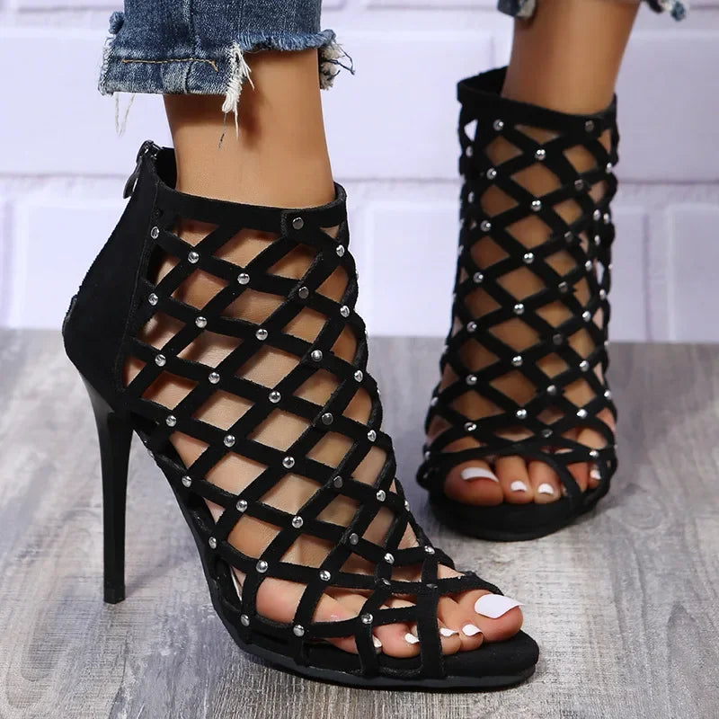 Women’s Open Toe Dance Heel Boots
