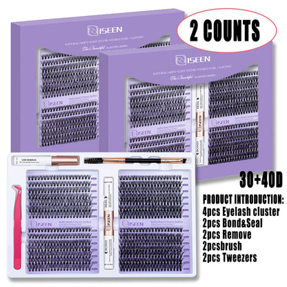 DIY Eyelash Extension Kit – Complete Cluster Lash Set with Bond, Seal & Tools