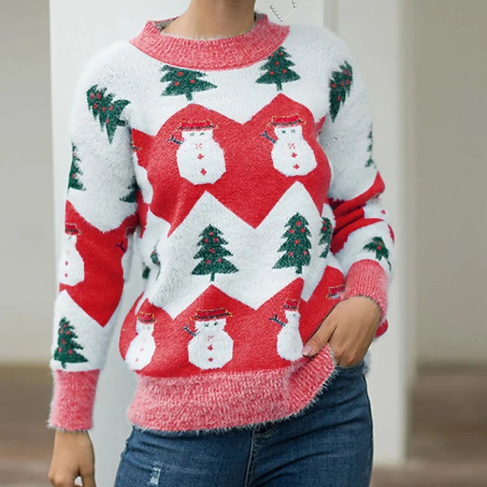 Snowman Christmas Sweater – Limited Edition Winter Pullover for Women