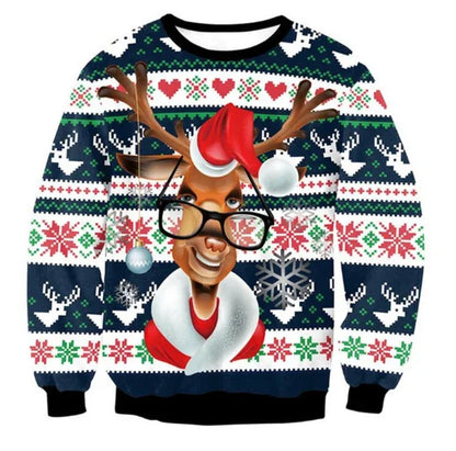 3D Funny Christmas Sweater – Green Holiday Jumper for Party & Festive Wear