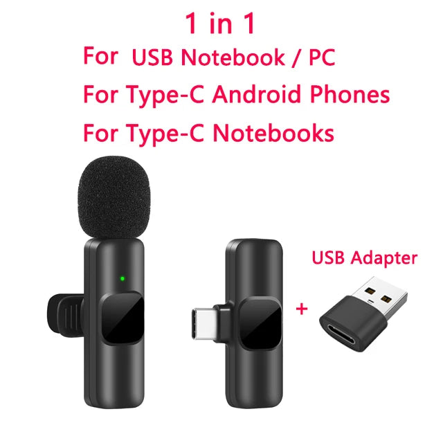 Wireless Lavalier Microphone – Pro Audio, Plug-and-Play Simplicity