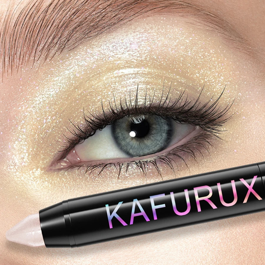 24-Color Pearlescent Glitter Eyeshadow & Eyeliner Pencil – Waterproof, Shimmer & Matte Eye Makeup