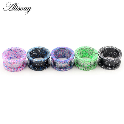 Stainless Steel Paint Pulley Ear Tunnels & Plugs Set
