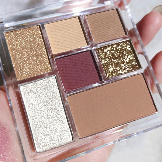 Seven-Color Earth Tone Eyeshadow Palette