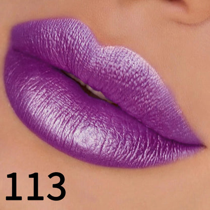 19-Color Glitter Lipstick Collection – Hydrating, Sparkling Metallic Lip Tints