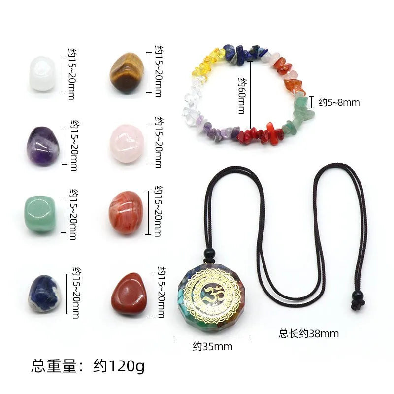 Chakra Yoga Reiki Stone Set – Natural Crystal Healing Collection
