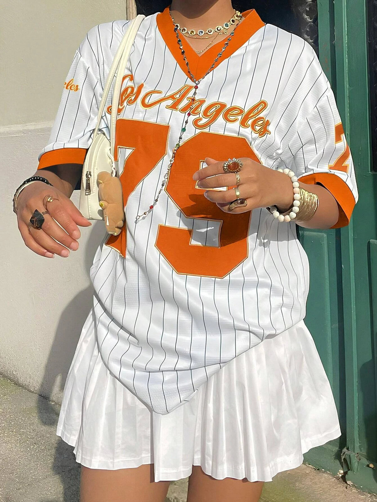 Los Angeles No.79 Oversized Football Jersey Tee