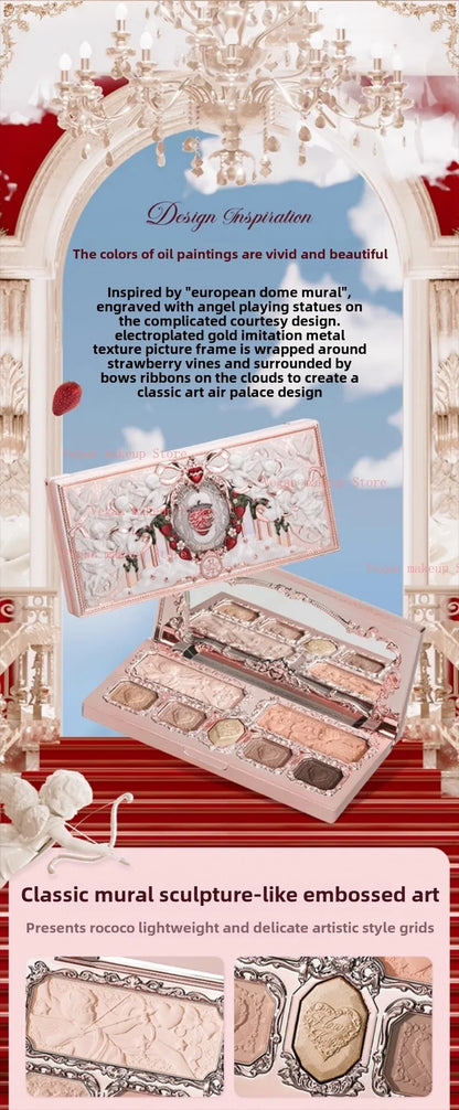 FlowerKnows Strawberry Cupid Complexion Palette – Blush, Glow, &amp; Radiate Romance