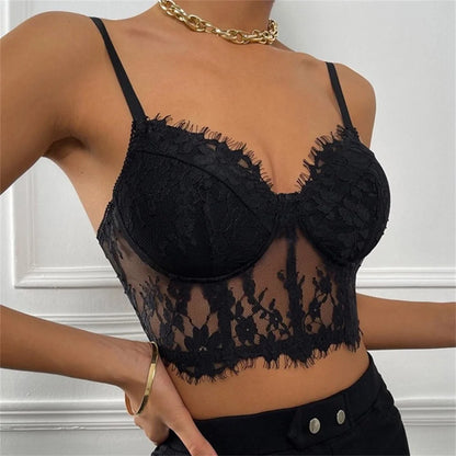 Women’s Underbust Bustier Camis – Sexy Crop Top Lingerie Streetwear