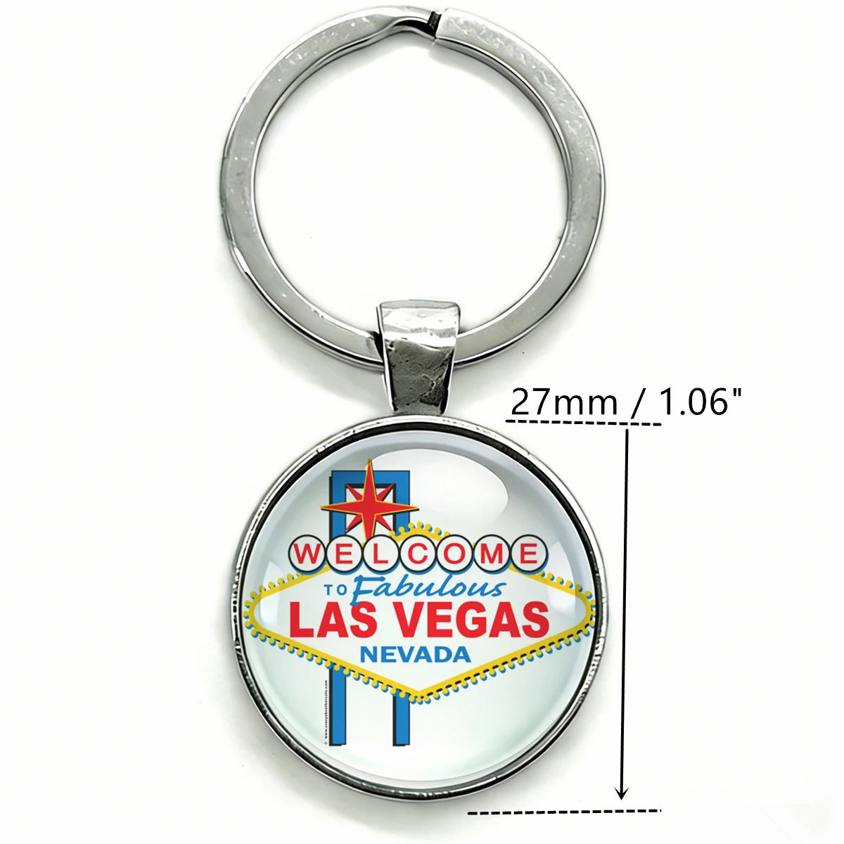 Vintage Las Vegas Welcome Keychain