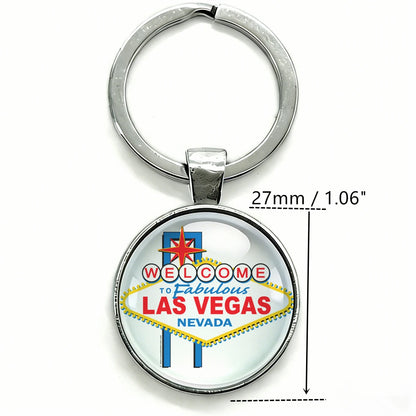 Vintage Las Vegas Welcome Keychain
