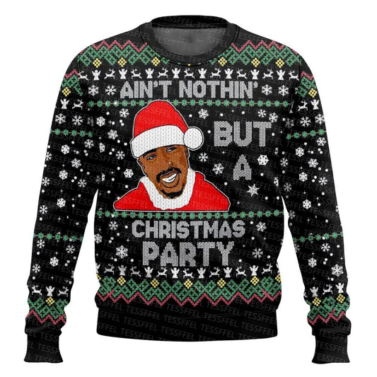 Cosplay Santa Claus Ugly Christmas Sweater – 3D Print Harajuku Graffiti Pullover