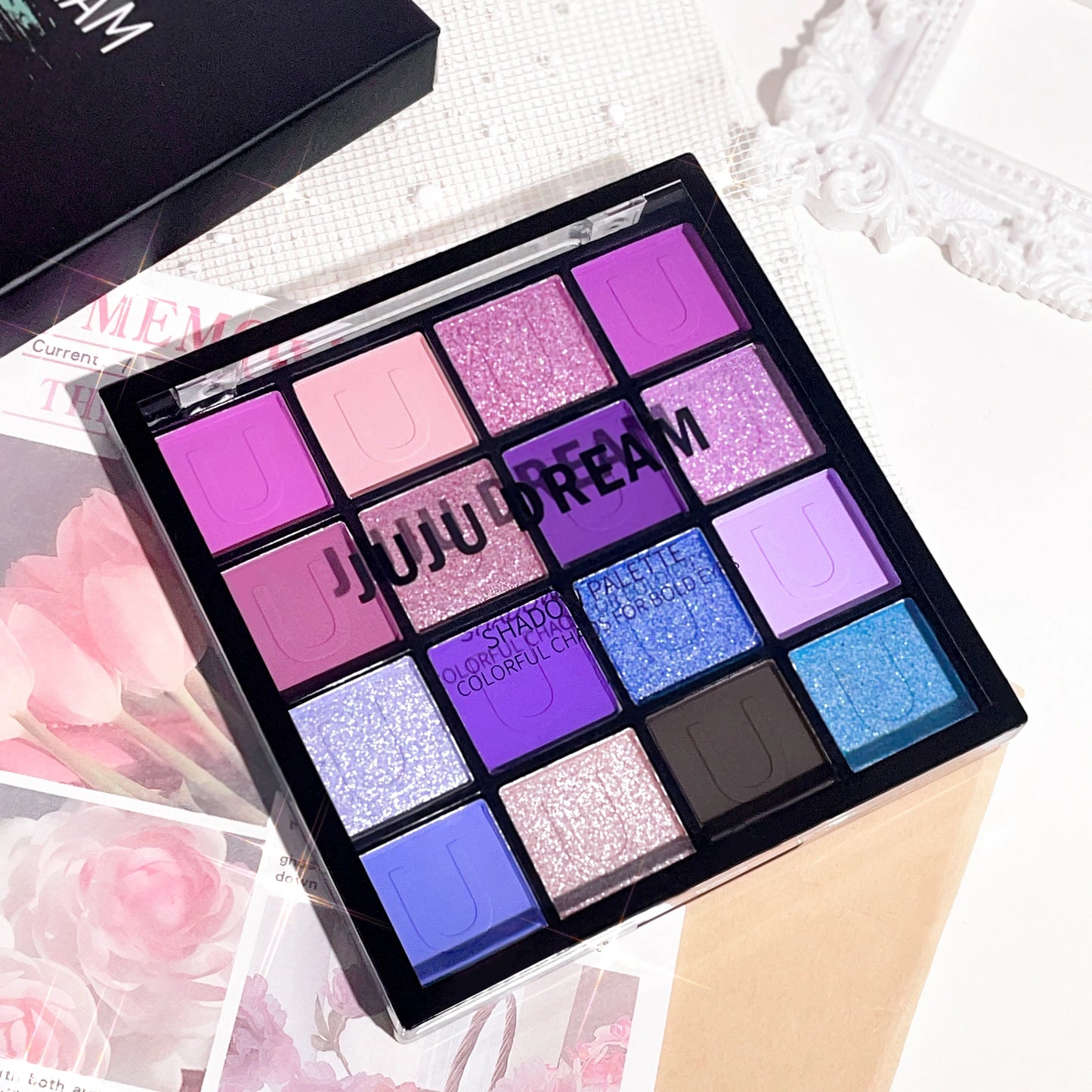 16-Color Eyeshadow Palette – Koi, Mermaid & Enchanted Forest Collection