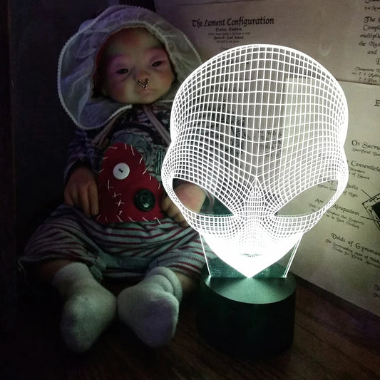 3D Illusion Alien Lamp – Color Changing Night Light