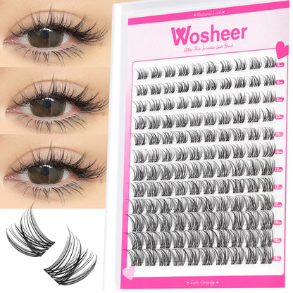 Fluffy Lash Clusters Kit – 100D Wispy Individual Eyelash Extensions (8–18mm)