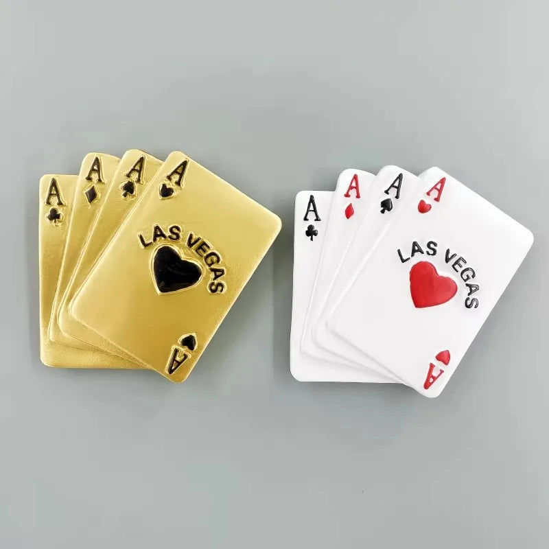 Las Vegas Playing Cards Fridge Magnet