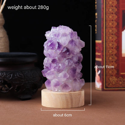 Crystal Wishing Lamp – Natural Amethyst Glow for Calm &amp; Intention