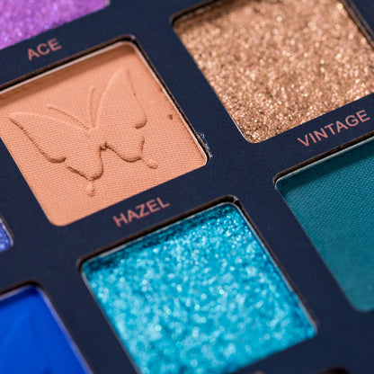 Butterfly 18-Color Eyeshadow Palette – Matte, Shimmer & Metallic Finishes