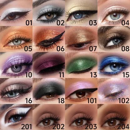 24-Color Pearlescent Eyeshadow & Eyeliner Pencil – Waterproof Shimmer and Matte Makeup Pen