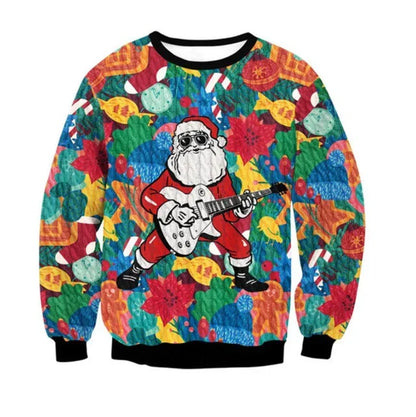3D Funny Christmas Sweater – Green Holiday Jumper for Party & Festive Wear