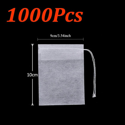 Disposable Tea Filter Bags – Empty Drawstring Paper Pouches for Loose Tea, Herbs & Coffee (100–1000PCS)