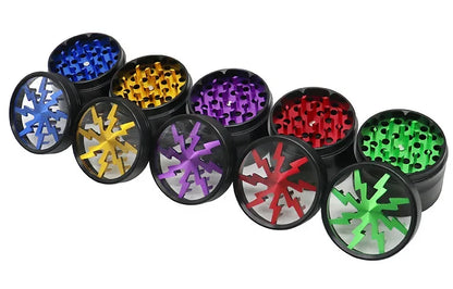 63mm Aluminum Alloy Grinder – 4-Layer Metal Herb & Spice Crusher with LED Lighting (5 Colors)