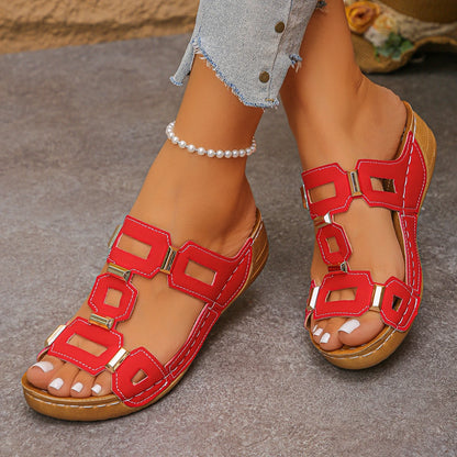 Roman Wedge Sandals