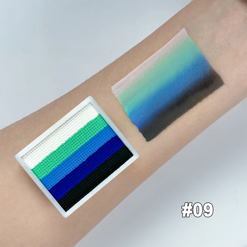 UV Glow-in-the-Dark Rainbow Body Paint – Neon Fluorescent Water-Activated Makeup (8g)