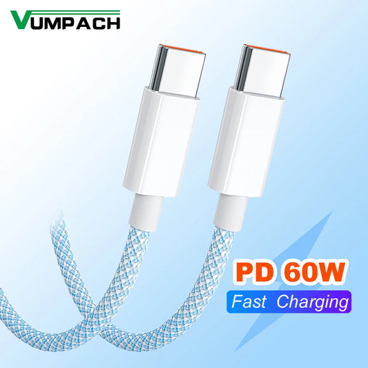 60W USB Type-C to Type-C Fast Charging Cable
