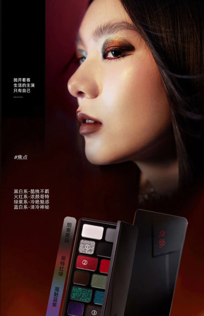 16-Color Glitter & Matte Eyeshadow Palette – Chameleon Glow Shades for Bold Eye Looks