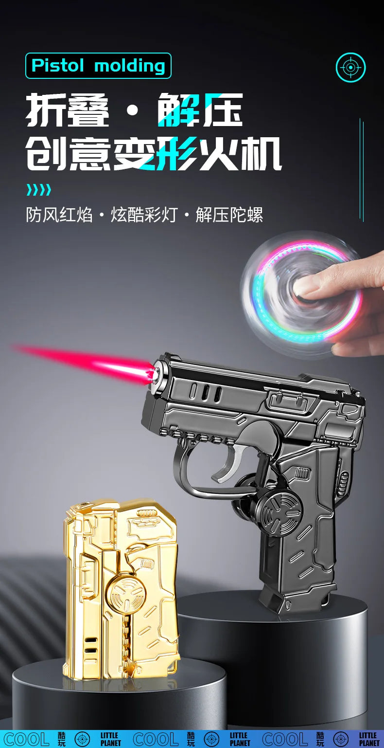 Gyro Folding Pistol Lighter