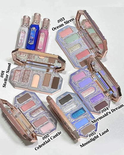 6-Color Diamond Shiny Highlighter Palette – Contour, Brighten &amp; Glow