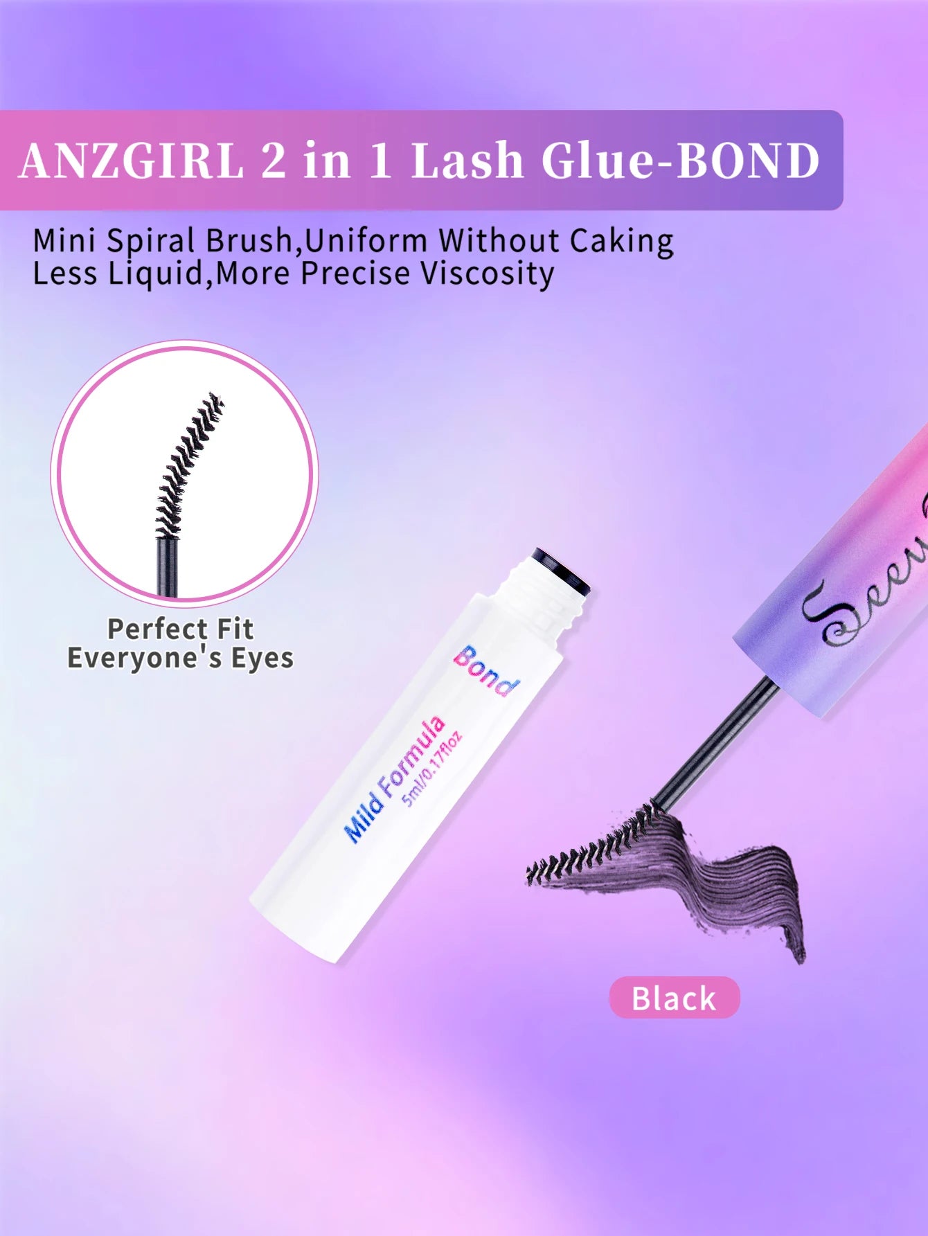 💖 Eyelash Bond & Seal – Long-Lasting Cluster Lash Glue