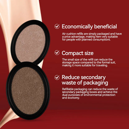 Cushion Refill Foundation – Waterproof, Semi-Matte & Long-Lasting (72H Wear)