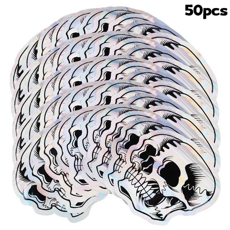 Halloween Skull Candy Bags – Self-Sealing Party Favor Pouches (10–100pcs)