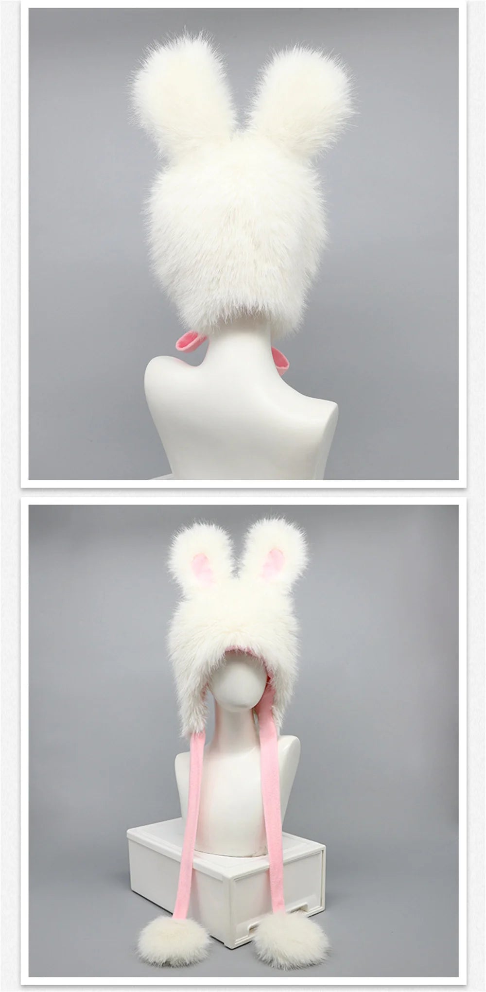 Plush Bunny Ears Hat