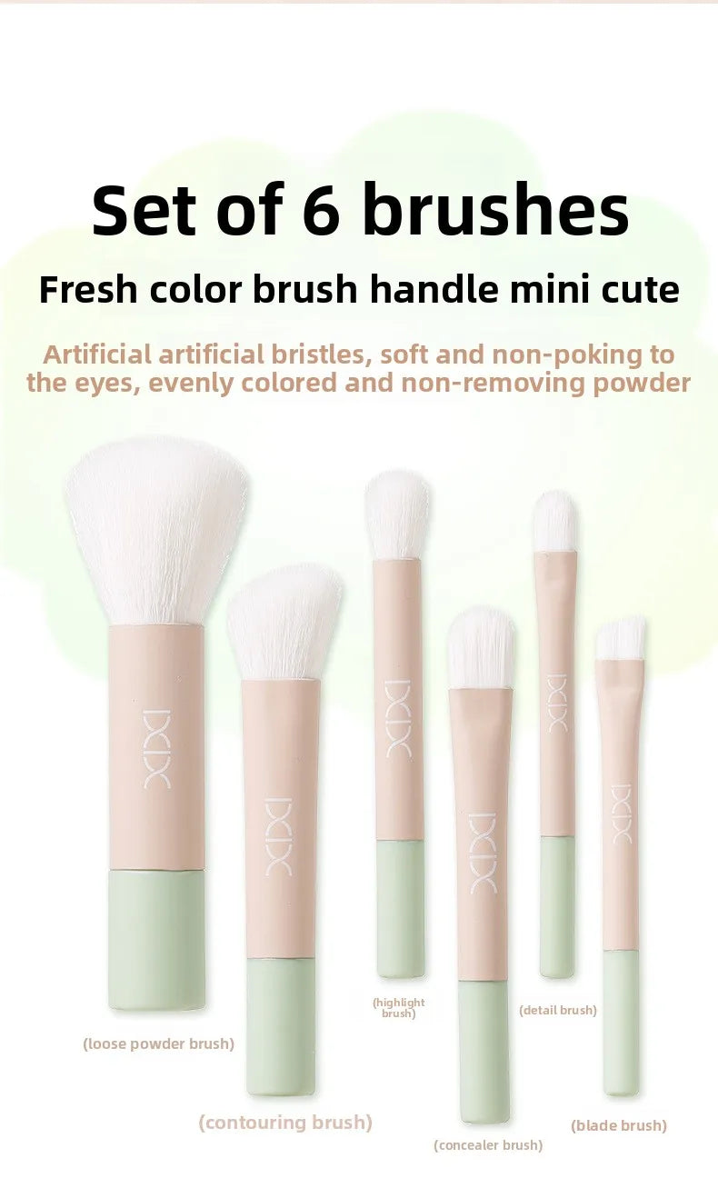 6-Piece Portable Mini Makeup Brush Set
