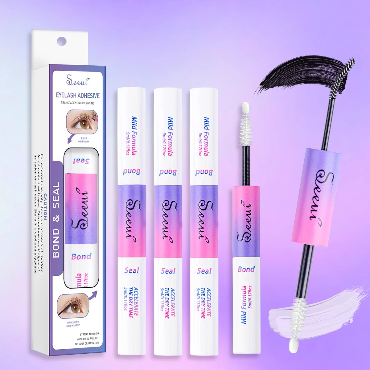 💖 Eyelash Bond & Seal – Long-Lasting Cluster Lash Glue