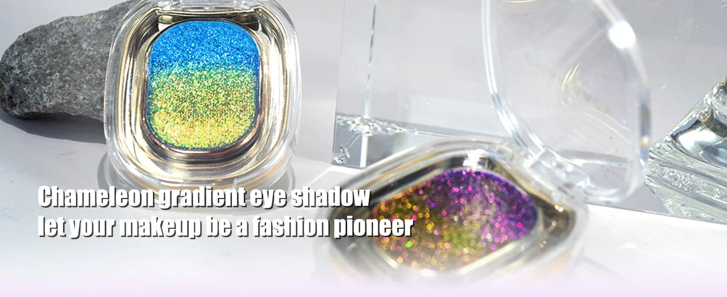 Multichrome Glitter Eyeshadow Palette – High-Pigment, Color-Shifting Shimmer