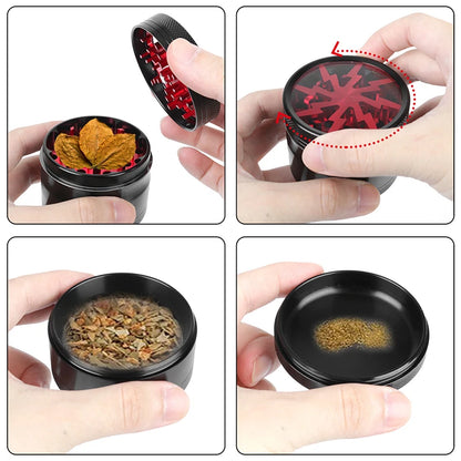 63mm Premium Zinc Alloy Grinder – 4-Layer Multifunctional Herb & Spice Crusher