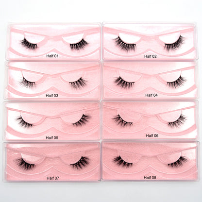 Natural Half Eye False Eyelashes – Soft Mink Look with Lightweight Cotton Band