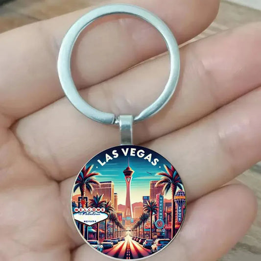 Las Vegas Retro Keychain