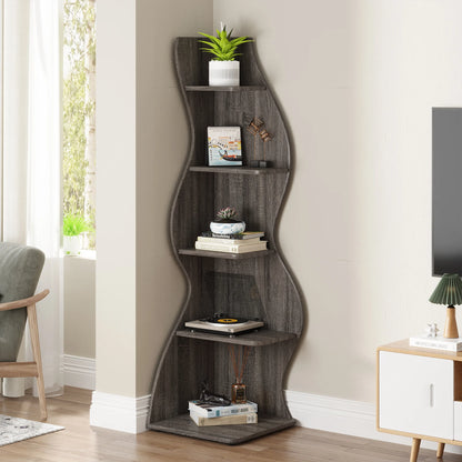 5-Tier Corner Bookshelf