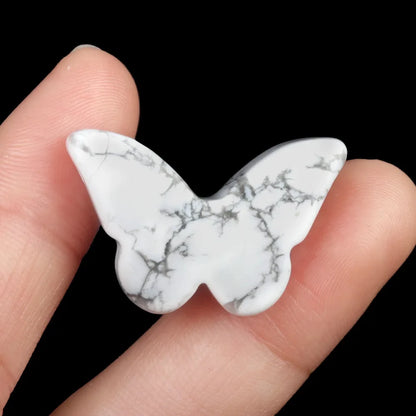 Mini Chakra Crystal Butterfly Figurine – Natural Stone Reiki Healing (20×30mm)