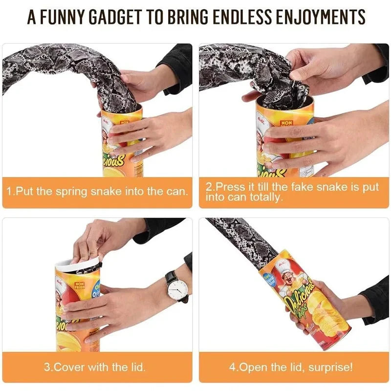 Jumping Snake Potato Chip Can Prank Toy