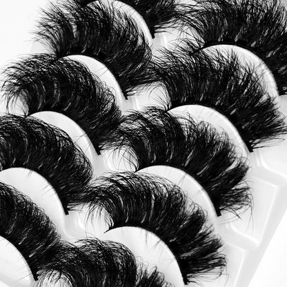 5 Pairs Faux Mink Eyelashes – Fluffy, Dramatic Volume & Long-Lasting